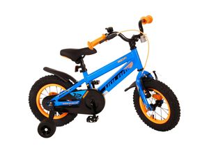 4067872083964 - TPFSports Rocky Kinderfahrrad - Jungen - 12 Zoll - Rücktritt + Handbremse - Blau Grün