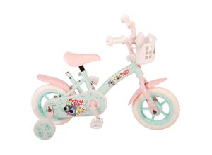 4067872151878 - TPFSports Woezel & Pip Kinderfahrrad - Mädchen - 10 Zoll - Fester Gang - Mint Blue   Pink