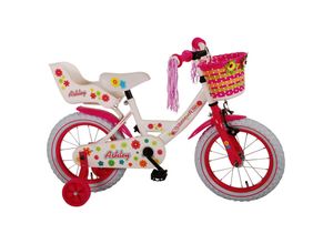 4067872152189 - TPFSports Ashley Kinderfahrrad - Mädchen - 14 Zoll - Rücktritt + Handbremse - Rot Rosa