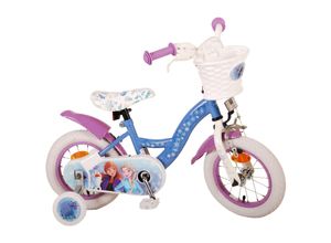 4067872154862 - TPFSports Disney Frozen 2 Kinderfahrrad - Mädchen - 12 Zoll - Rücktritt + Handbremse - Blau Lila