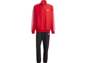 4067886126848 - adidas Trainingsanzug Reißverschluss Langarm für Herren rot S