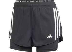 4067887041102 - adidas Laufshorts OTR E 3S 2in1 atmungsaktiv schnell trocknend für Damen schwarz XS