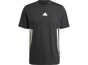 4067889536736 - adidas T-Shirt Future Icons Baumwolle 3-Streifen für Herren schwarz M