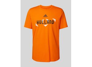 4067889931845 - T-Shirt mit Label-Print Modell HOLLAND