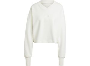 4067894441704 - adidas Sweatshirt Daumenlöcher Streifen für Damen weiß M