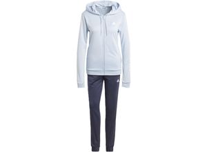 4067894653732 - adidas Trainingsanzug Rippbündchen atmungsaktiv für Damen blau S