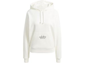 4067896159768 - adidas Brand Love Hoodie Tunnelzug Baumwolle für Damen weiß M