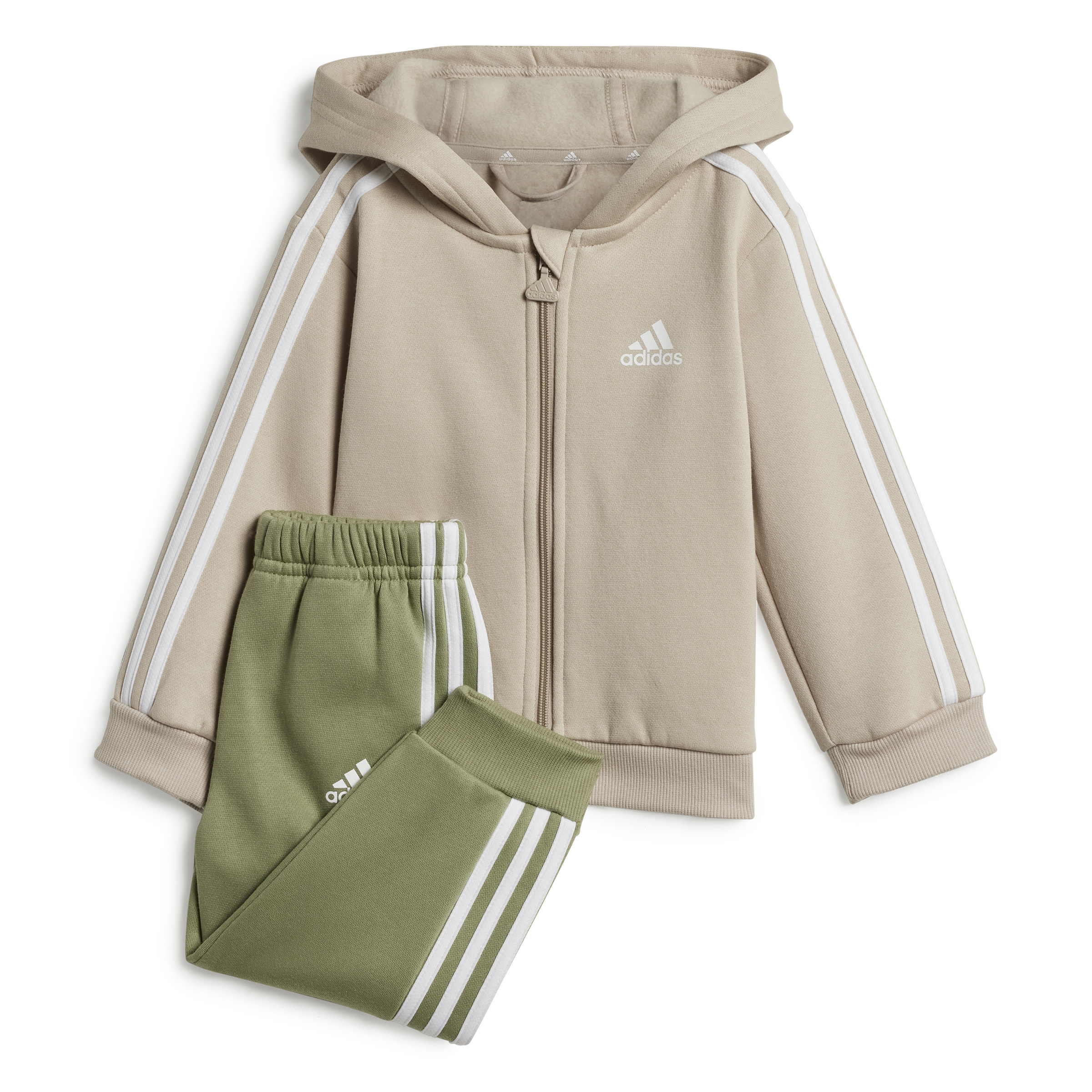 4067896541822 - Baby-Trainingsanzug mit Kapuze und Reißverschluss adidas Essentials 3-Stripes Fleece 4067896541822 - Baby-Trainingsanzug mit Kapuze und Reißverschluss adidas Essentials 3-Stripes Fleece