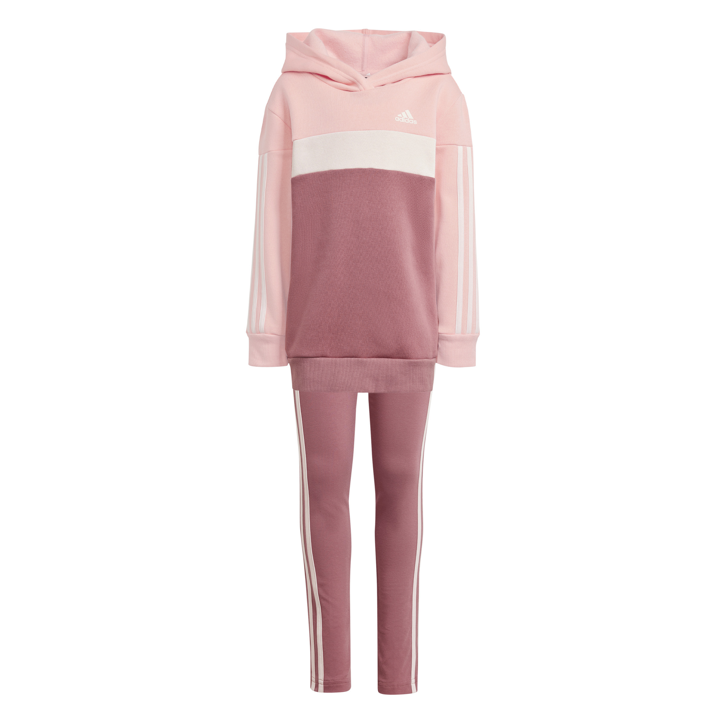 4067896606385 - Set aus Leggings und Kapuzensweatshirt Mädchen adidas Tiberio 3-Stripes Colorblock