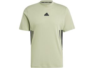 4067896687063 - adidas Future Icons T-Shirt Baumwolle 3-Streifen-Design für Herren grün XL