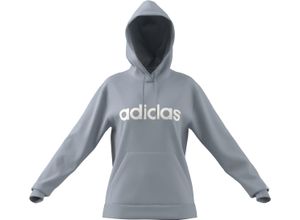 4067897198834 - adidas Essentials Hoodie Kängurutasche Logo-Print für Damen blau M