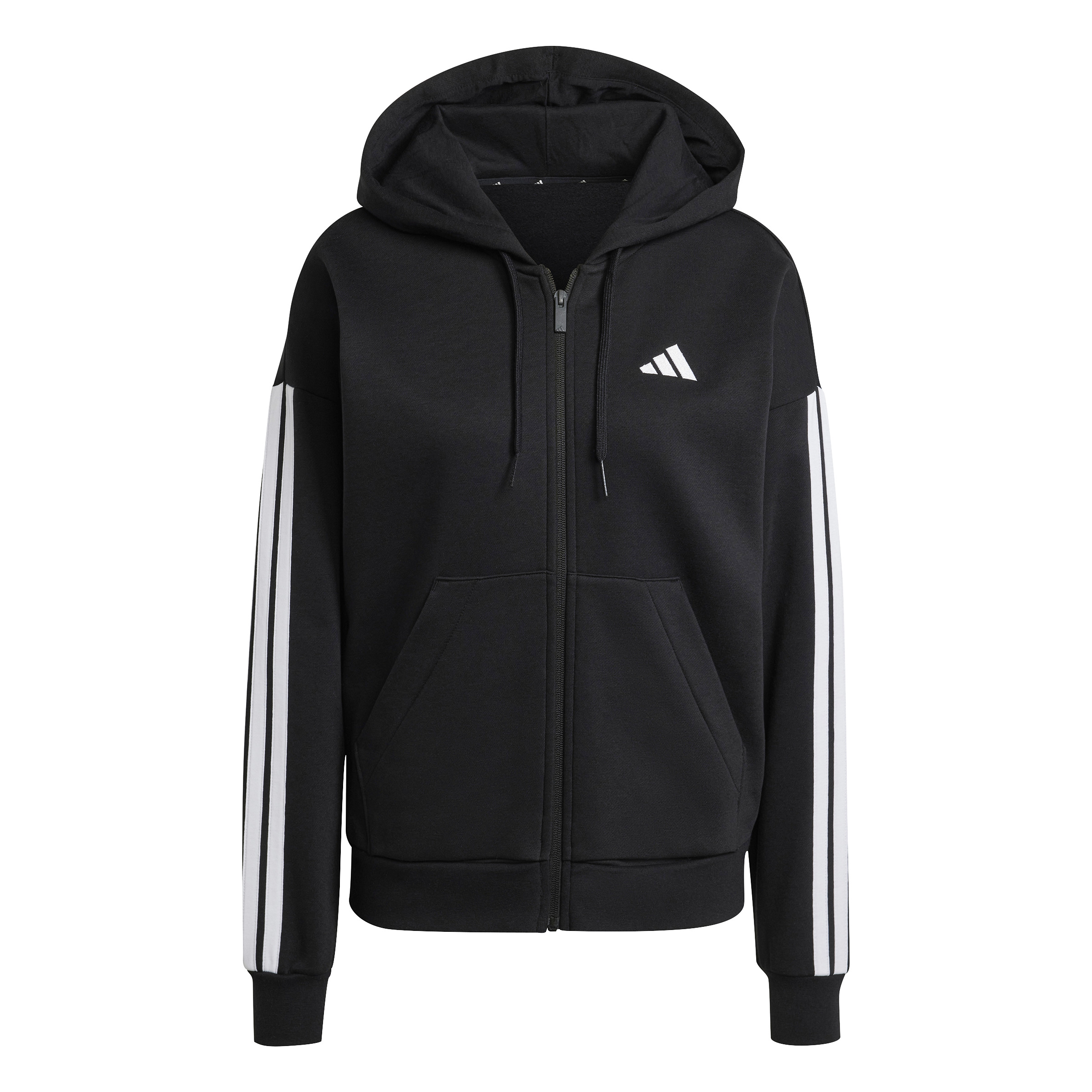 4067902070339 - Damen Fleece-gefütterter Hoodie mit Reißverschluss adidas Essentials 3-Stripes