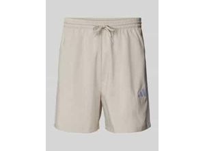 4067905766970 - Shorts mit Label-Stitching und elastischem Bund
