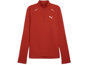 4067981161157 - PUMA® Langarmshirt Run Cloudspun Troyer für Herren rot XXL