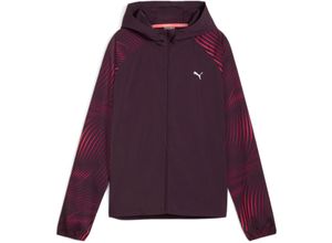 4067981195725 - PUMA® Trainingsjacke Velocity Printed Woven Kapuze Logo-Stickerei für Damen lila L