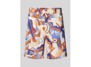 4067982232641 - Regular Fit Sweatshorts mit Label-Print