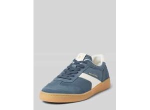 4068066531728 - Low Top Sneaker aus edlem Velours-Rindsleder mit Glattleder-Details