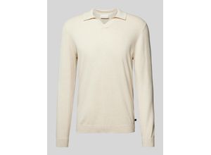 4068127010087 - Strick-Poloshirt aus Baumwoll-Kaschmir-Mix mit Polokragen