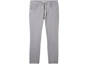 4068127294661 - TOM TAILOR Stoffhose Tunnelzug Five-Pocket für Damen grau 46 28