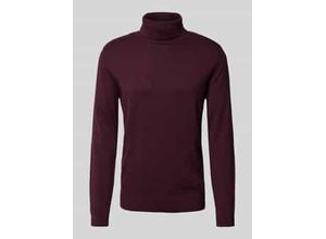 4068127641618 - Regular Fit Rollkragenpullover aus reiner Baumwolle mit Logo-Stitching