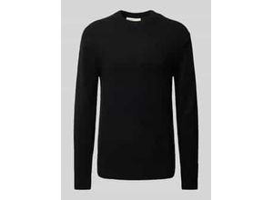 4068127710338 - Regular Fit Strickpullover mit Wolle und Label-Stitching am Ärmel