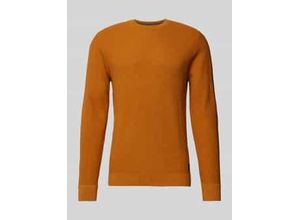 4068127725370 - Regular Fit Strickpullover aus reiner Baumwolle mit Struktur