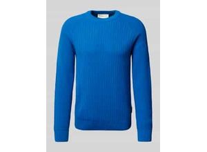 4068127748218 - Regular Fit Strickpullover aus Baumwoll-Mix mit Strukturmuster