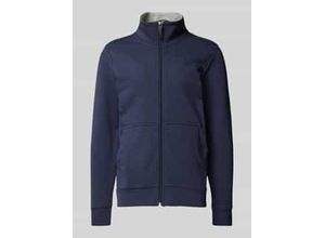 4068128267060 - Regular Fit Sweatjacke mit Stehkragen und gummiertem Logo-Print