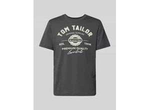 4068128280205 - Regular Fit T-Shirt aus reiner Baumwolle mit Label Print