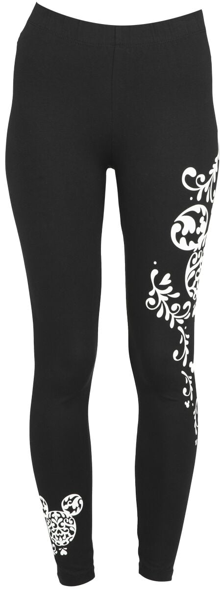 4068143009423 - Floral Minnie Leggings schwarz in S