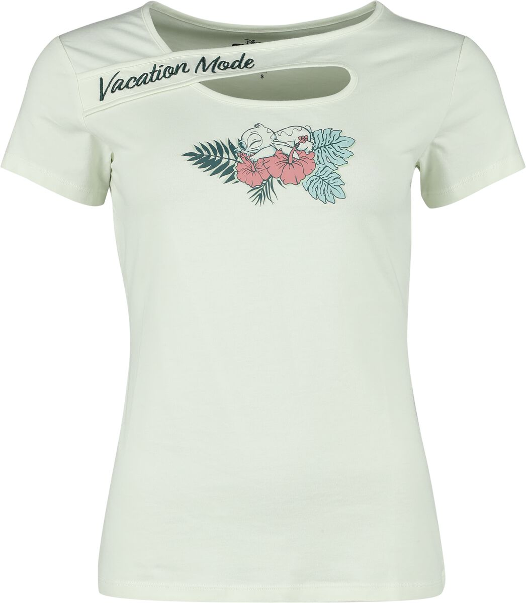 4068143026307 - Stitch - Blumen T-Shirt hellgrün in S 4068143026307 - Stitch - Blumen T-Shirt hellgrün in S