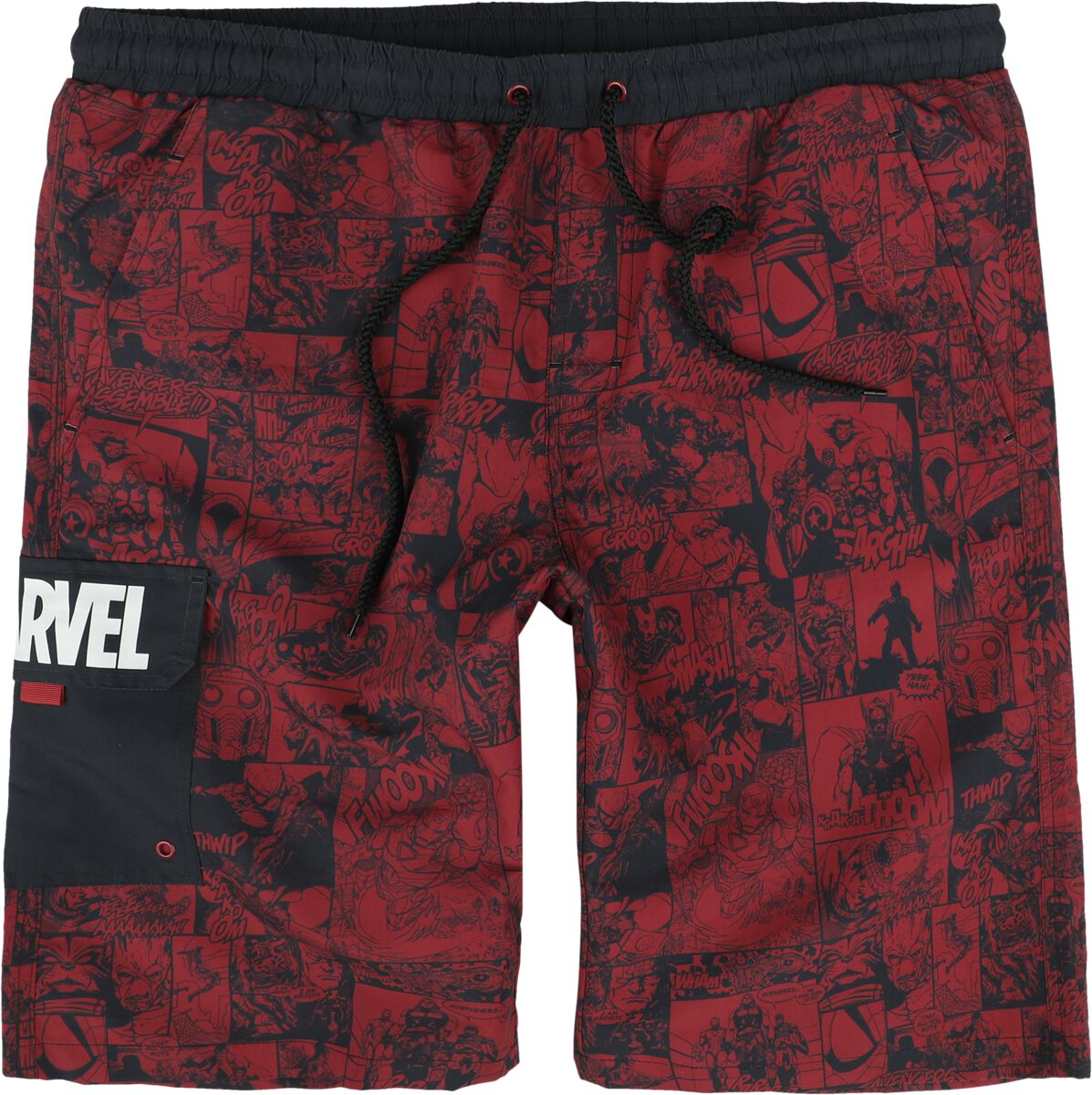 4068143030755 - Comic Badeshort dunkelrot in L
