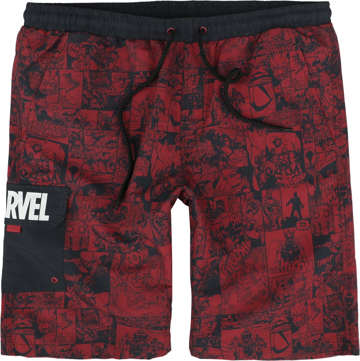 4068143030762 - Comic Badeshort dunkelrot in XL