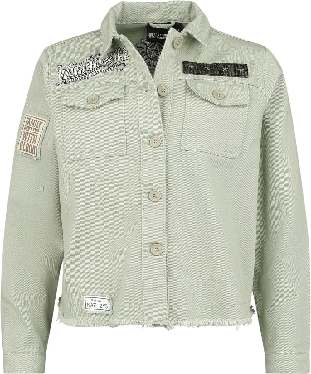 4068143037167 - Saving People Hunting Things Jeansjacke grün in S