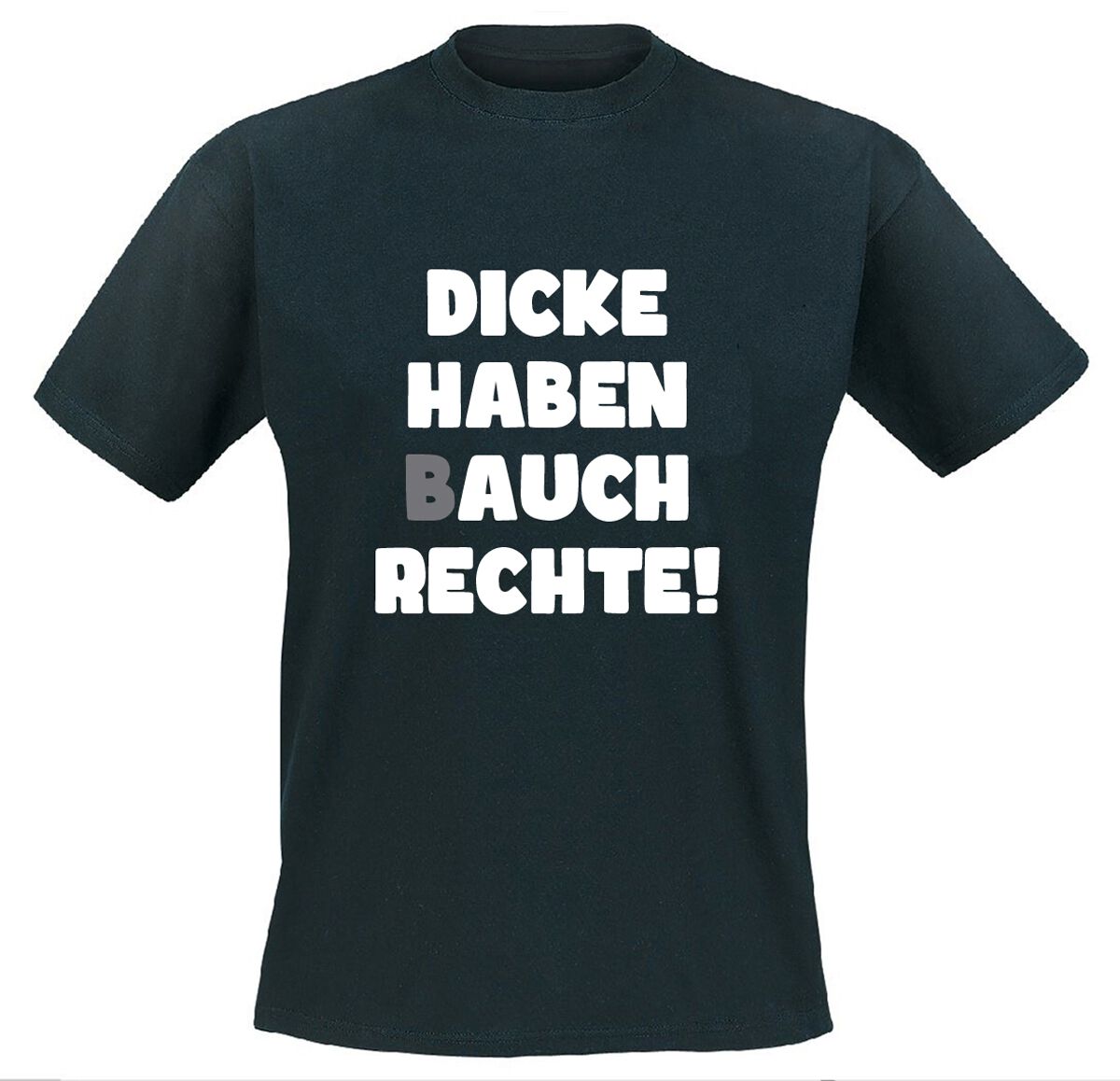 4068143040358 - Dicke haben (b)auch Rechte! T-Shirt schwarz in M