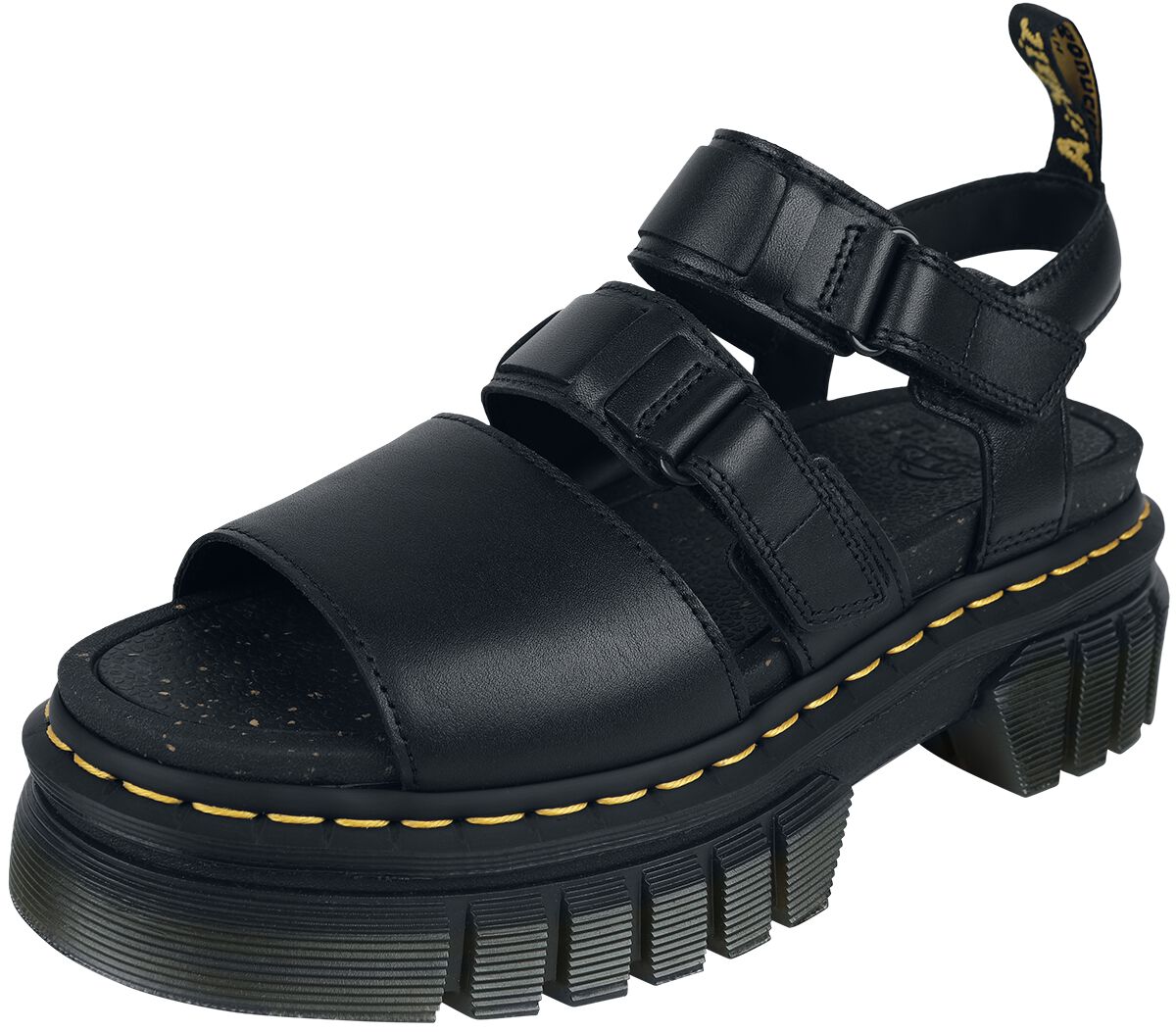 4068143045742 - Ricki 3-Strap - Black Nappa Lux Sandale schwarz in EU38