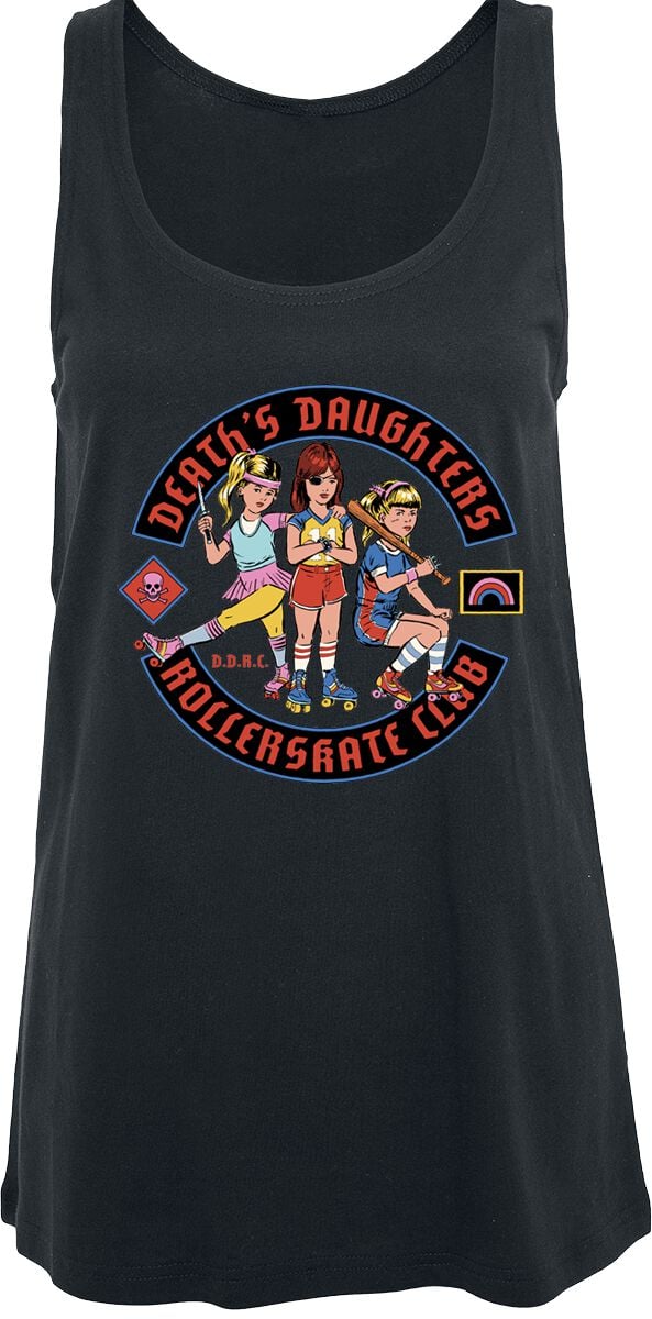 4068143048361 - Deaths Daughters Rollerskate Club Top schwarz in S