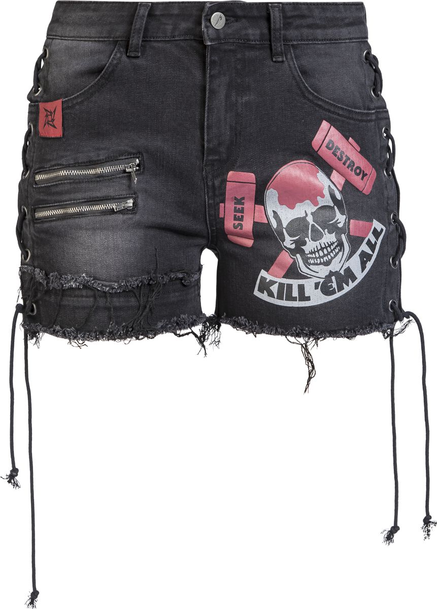 4068143049122 - Metallica EMP Signature Collection Hotpant dunkelgrau in 27