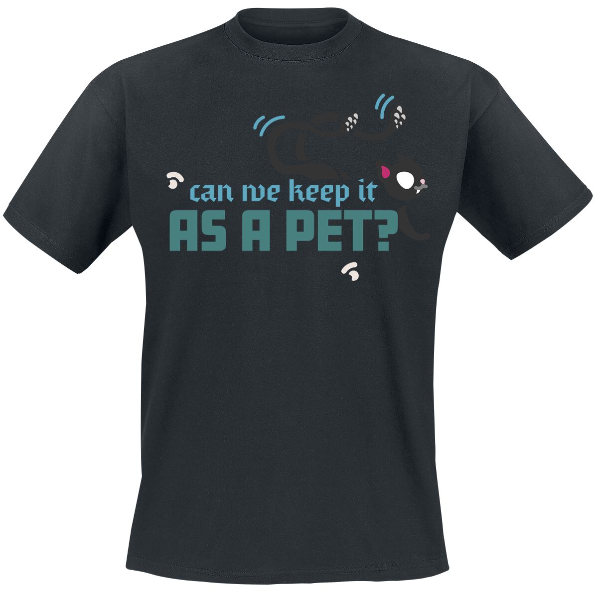 4068143056281 - Can We Keep It As A Pet? T-Shirt schwarz in M