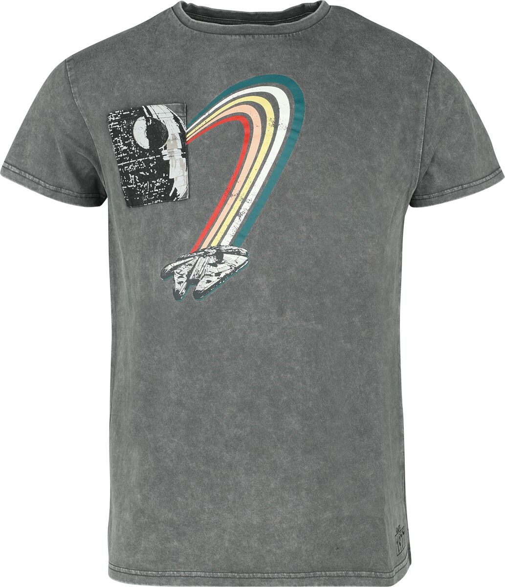 4068143064828 - Millenium Falcon Nostalgia T-Shirt grau in L