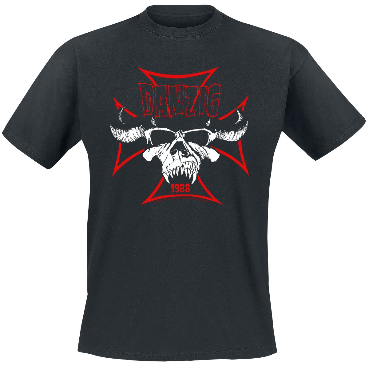 4068143066709 - Cross Skull T-Shirt schwarz in S