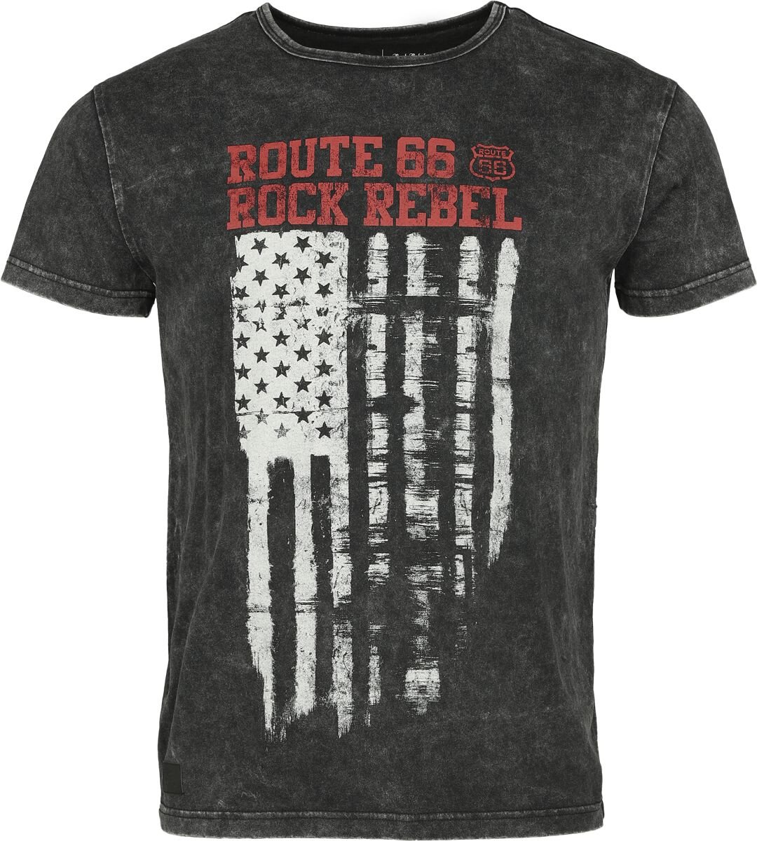 4068143067591 - Rock Rebel X Route 66 - T-Shirt T-Shirt schwarz in S