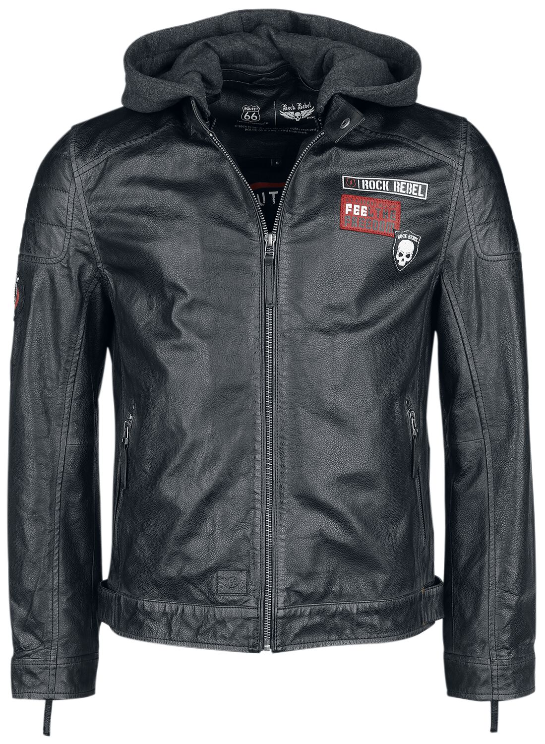 4068143069328 - Rock Rebel X Route 66 - Leather Jacket Lederjacke schwarz in S