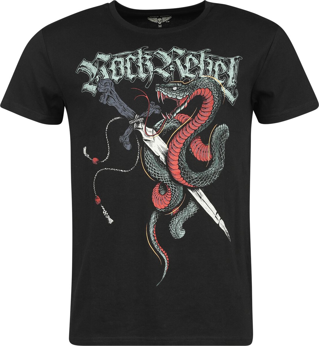 4068143069724 - T-Shirt With Old Skool Print T-Shirt schwarz in S