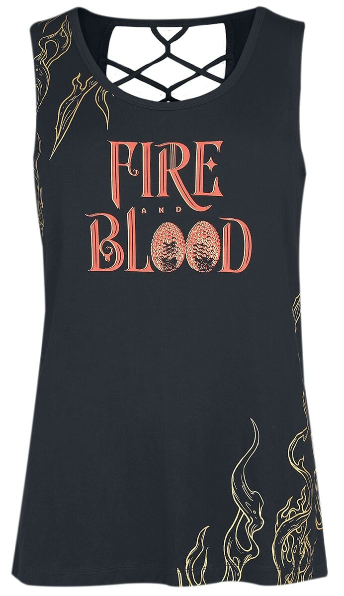 4068143072748 - Fire And Blood Top schwarz in S