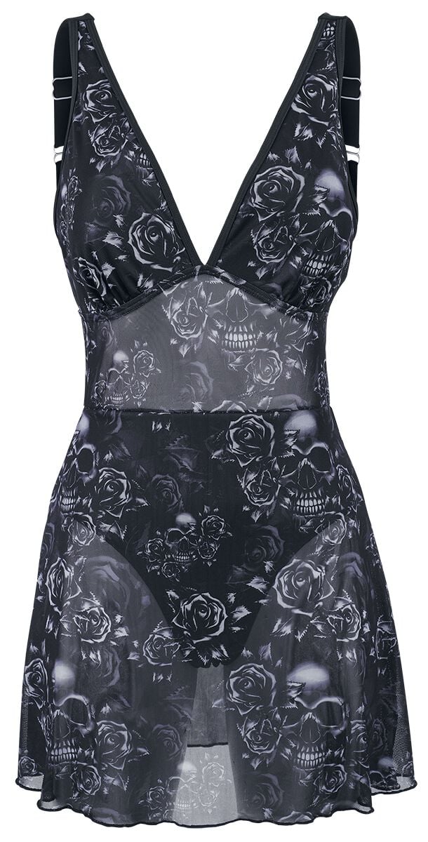 4068143073943 - Swimsuit with Mesh Dress Badeanzug schwarz in S