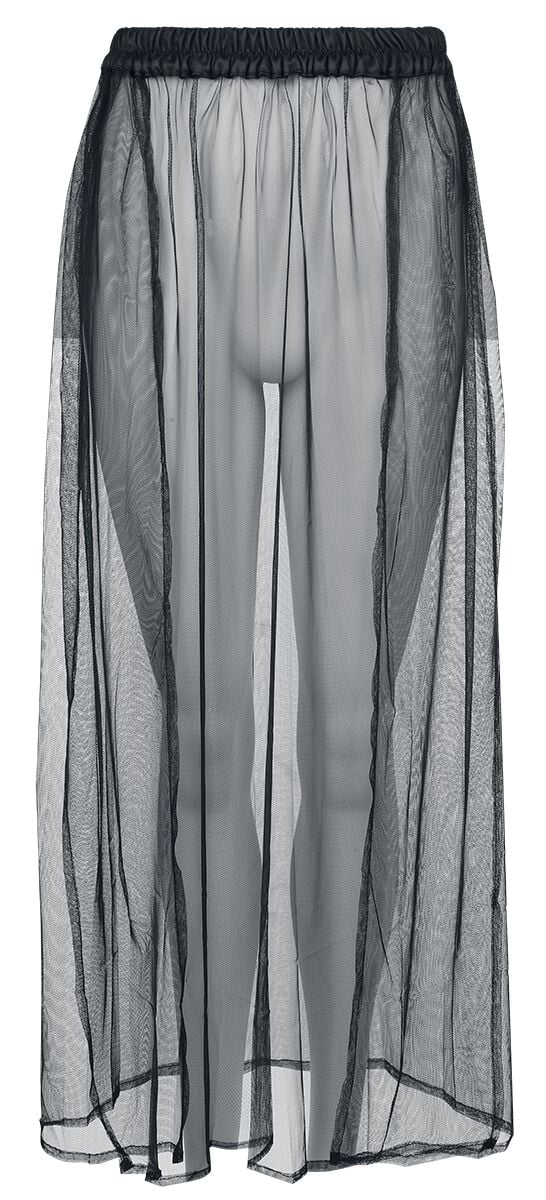 4068143077644 - Transparent Skirt Langer Rock schwarz in XL