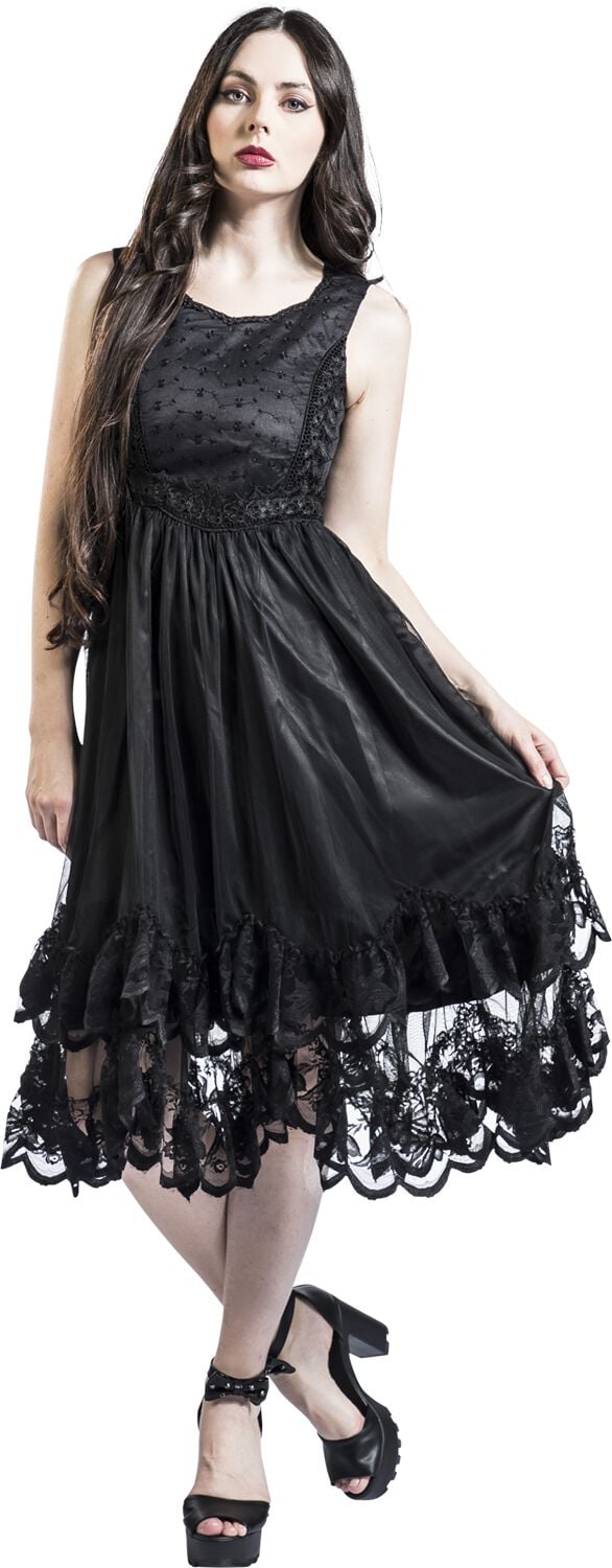 4068143078603 - Lacedress Mittellanges Kleid schwarz in L