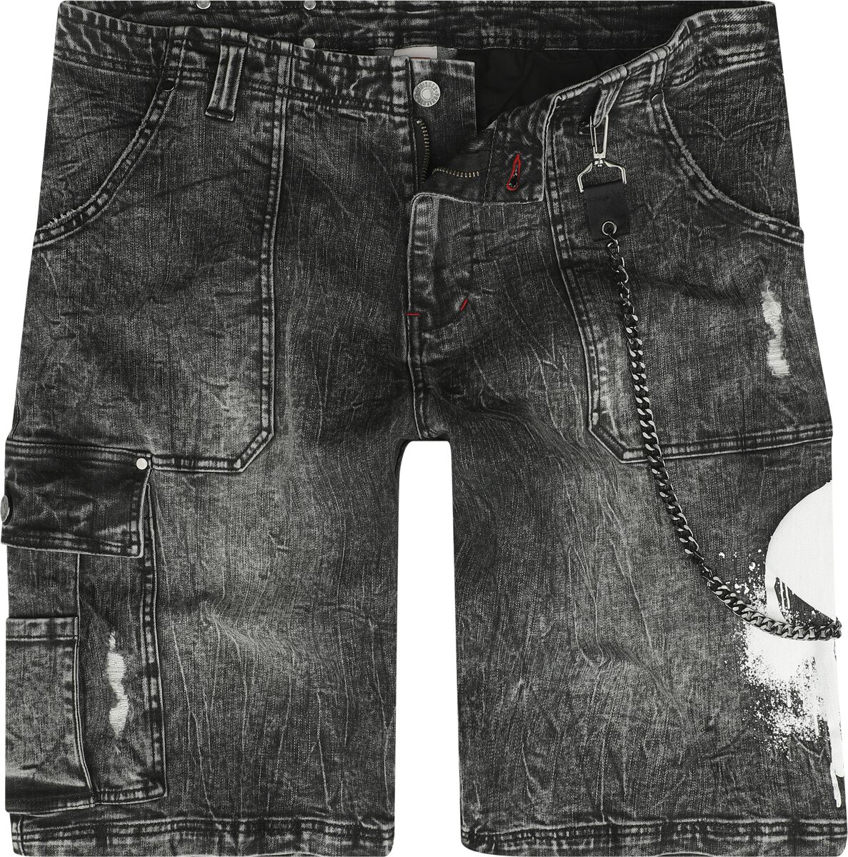 4068143080149 - Skull Short black denim in S