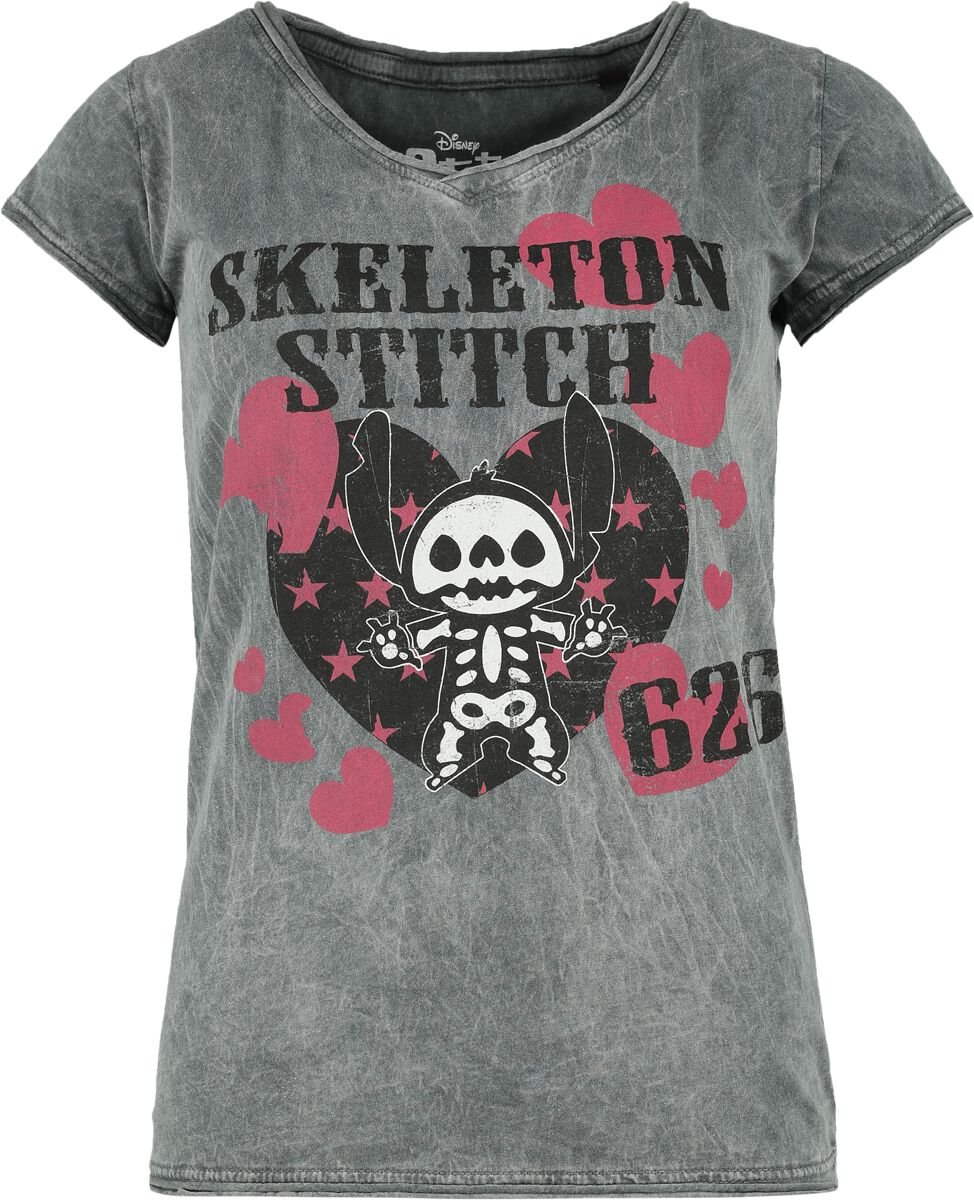 4068143085038 - Skeleton Stitch T-Shirt grau in M